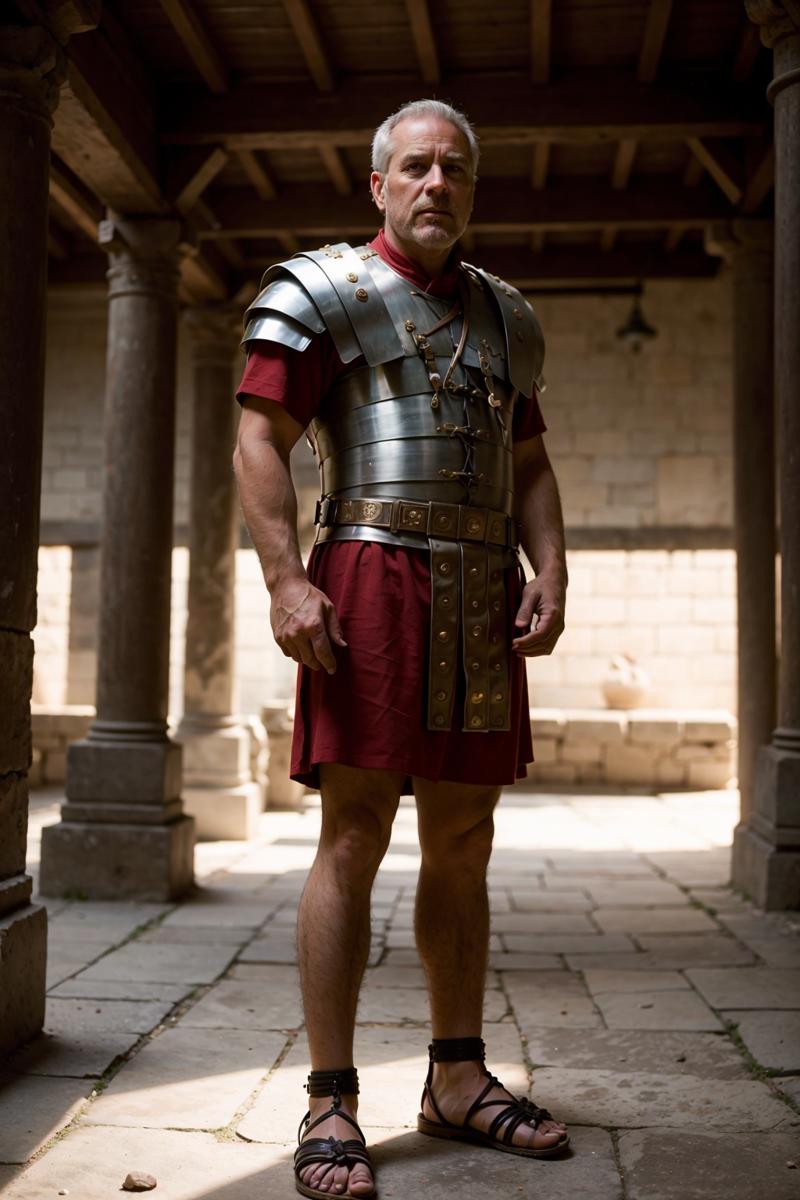 40311-893221589-a full body photgraphy of a rugged man wearing loriseg armor and sandals in an ancient temple interior, red tunic, backlight, di.png